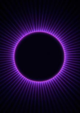 Purple Glowing Circle with Rays