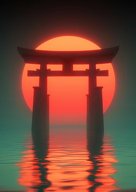 Synthwave Torii Gate