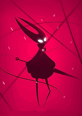 Hornet from Hollow Knight in Red