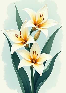 Elegant White Lilies Floral Arrangement