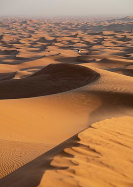 Desert Landscape with Vehicle