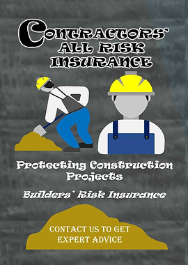 Contractors All Risk Insurance Poster- Insurance Poster - Commercial insurance poster