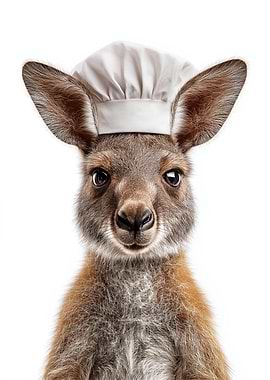 Kangaroo Chef Portrait