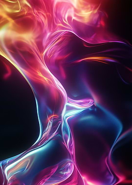 Abstract Colorful Flowing Light
