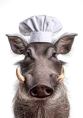 Warthog Chef Portrait
