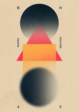 Abstract Geometric Shapes Composition