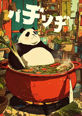 Panda in a Pot