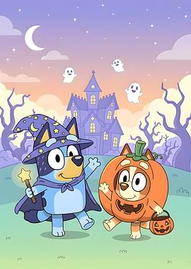 Bluey Halloween Cartoon