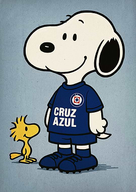 Snoopy and Woodstock Cruz Azul