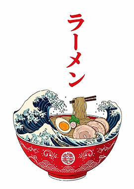 Ramen Bowl with Great Wave