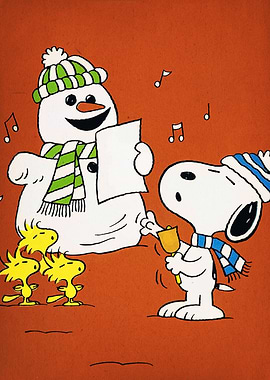 Snoopy Christmas Caroling with Friends