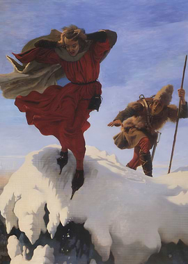 Winter Scene with Two Figures