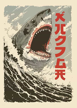 Shark Japanese Style Art