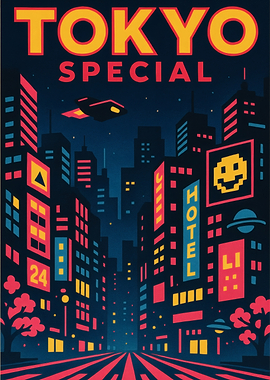 Tokyo Special Cityscape Illustration