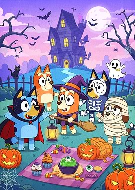 Bluey Halloween Cartoon