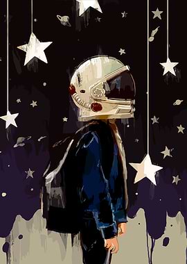 Astronaut in Space Art