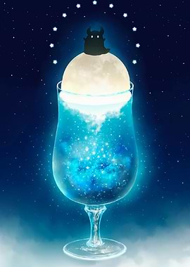 Celestial Drink with Moon and Shadow