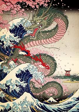 Japanese Dragon Cherry Blossoms