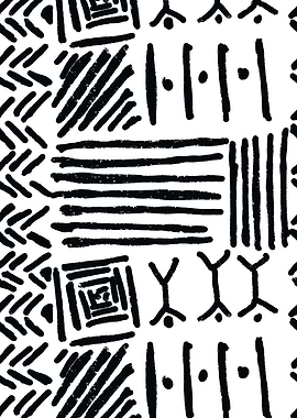 Black and White Abstract Pattern