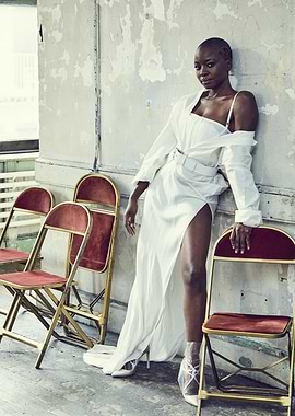 Danai Gurira in White Dress