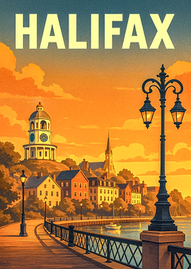 Halifax Travel Poster Art