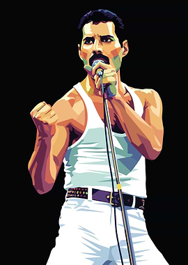 Freddie Mercury Digital Art Portrait