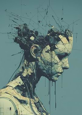 Synthetic Tears V2. - Deconstructed Cybernetic Portrait