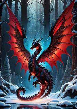 Dragon Winter Forest