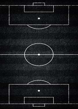 Soccer Field Black and White