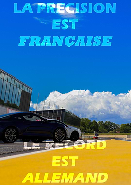 French Precision, German Record - Car Poster