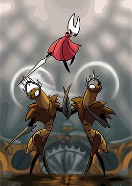 Hollow Knight Hornet vs Mantis Lords