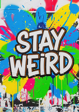 Stay Weird Graffiti Art