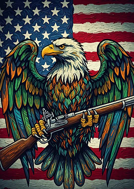 American Eagle Musket Flag