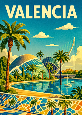 Valencia Travel Poster