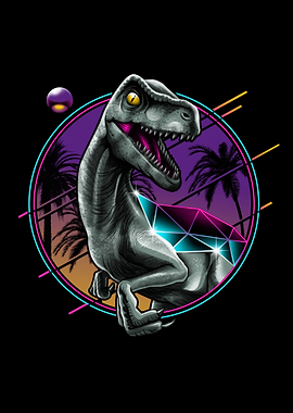 Retro Dinosaur Illustration