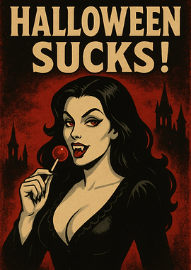 Halloween Sucks Vampire Art