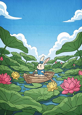 Rabbit boat pond
