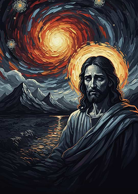 Jesus Christ Van Gogh Style