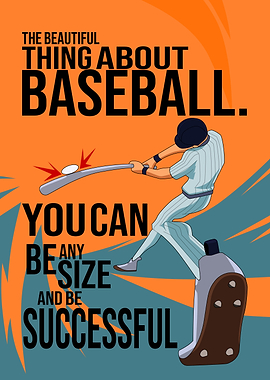 Baseball Success Cartoon Poster