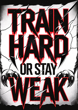Train Hard or Stay Weak Poster