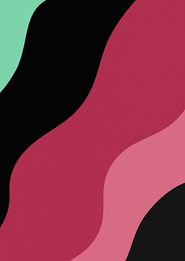 Abstract Wavy Color Block Pattern