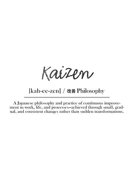 Kaizen Philosophy Text Art