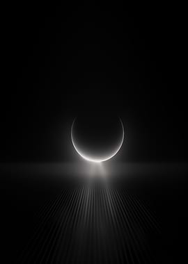 Crescent Moon Dark Space