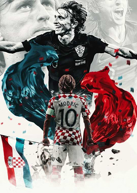 Luka Modrić Celebration Poster