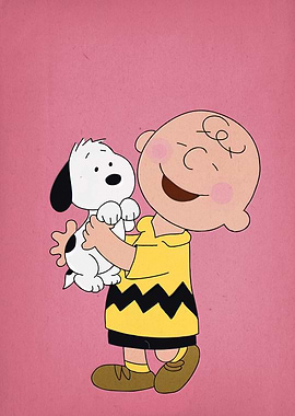 Charlie Brown and Snoopy Hugging