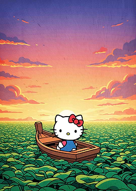 Hello Kitty Boat Sunset