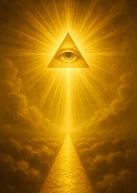 All-Seeing Eye in Golden Light