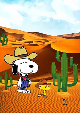 Snoopy and Woodstock in the Desert