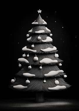 Monochrome Christmas Tree