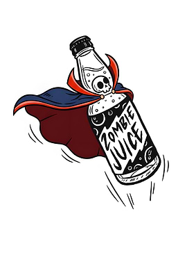 Zombie Juice Vampire Bottle Cartoon